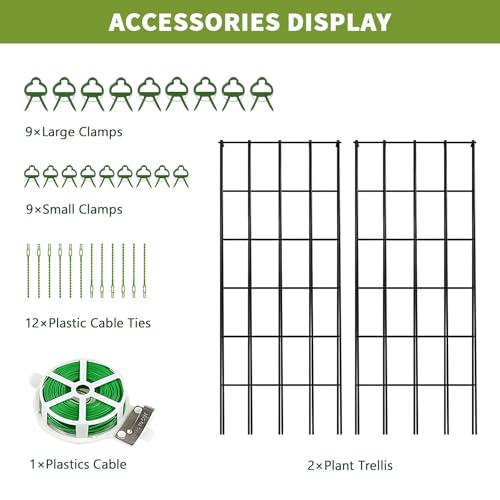 Cucumber Trellis 2 Pack (Steel Black / 39.4" H)
