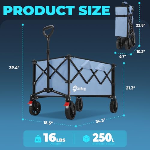 Collapsible Wagon (Blue / 300lbs)