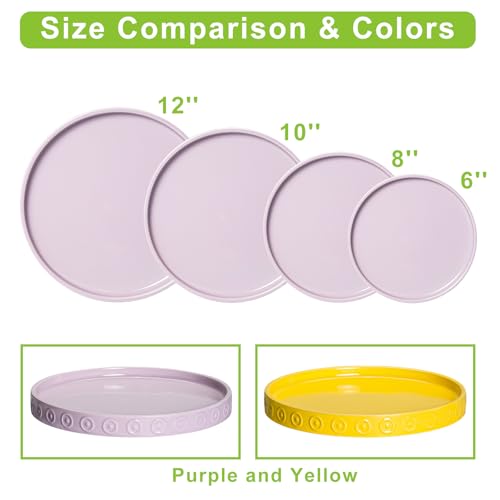 Ceramic Plant Saucer (11.4 Inch / Purple)