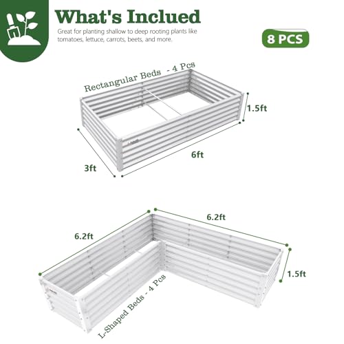 Anleolife 8 Bed L (Set of 8 / Royalty-white)