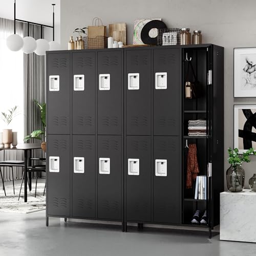 Metal Lockers for Employees (6 Door / Black)