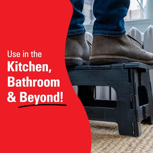 Rhino Foldable Step Stool (8 Inch / Black)
