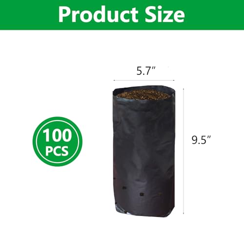 Nursery Growing Bags (5.7"x9.5")