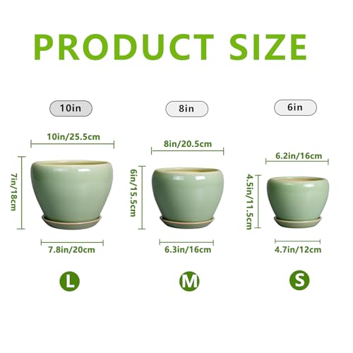 Ceramic Pots for Plants (3 Count)