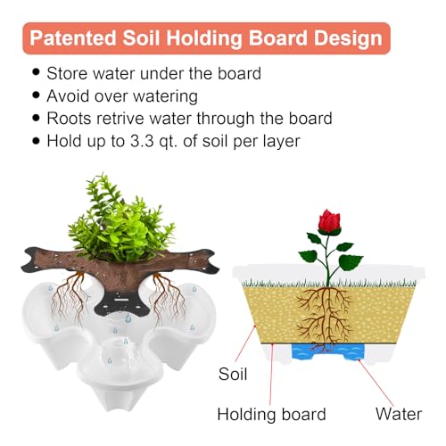 Stackable Planter (White / 3 Tier)