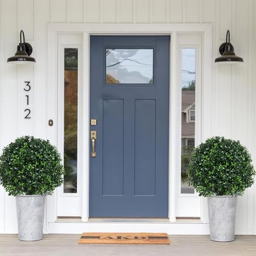 2 Pack UV Resistant Artificial Boxwood Plants Outdoor Topiary (Boxwood)