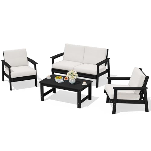HDPE Outdoor Furniture Set (4 Count)