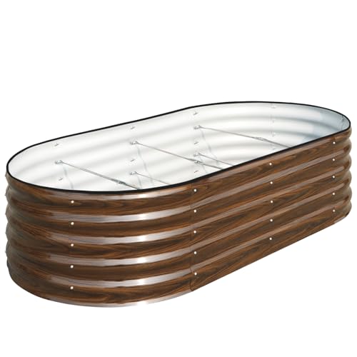 Galvanized Raised Garden Bed (Brown / 6x3x1.5 ft)