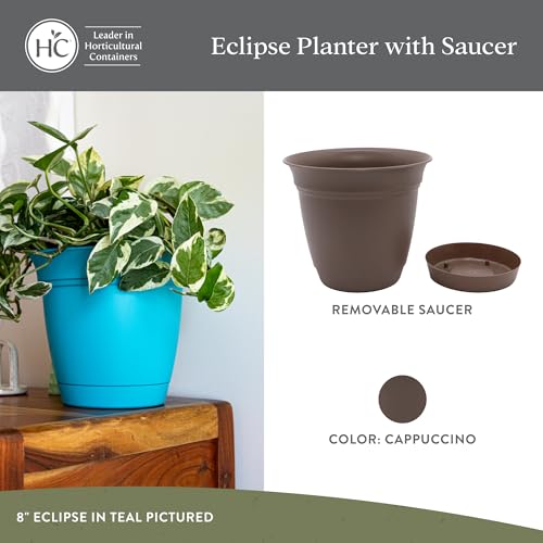Eclipse Round Planter Pot (Cappuccino / 10" (Pack of 2))