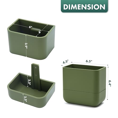 6.5 Inch Wall Mounted Self (6.5" (2 Pack) / Olive)