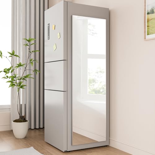 Magnetic No Drill Shatterproof NanoMirror (White / 63"L x 20"W)