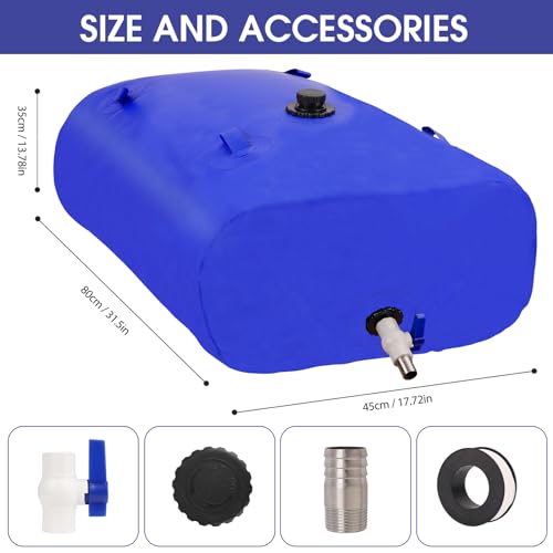 110L 29gal Foldable Water Bladder Storage Container (110 Liters (29 Gallons))