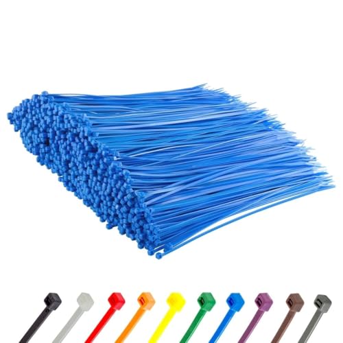 12 Inch Blue Zip Ties (Blue / 12" (50lb))