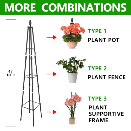 4 Ft Garden Obelisk Trellis for Potted Climbing Plants