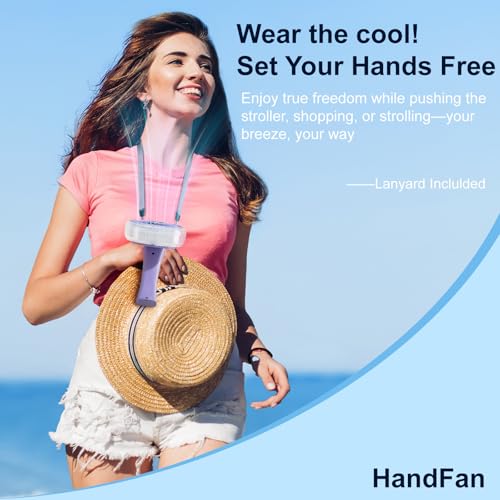 Upgraded Portable Handheld Misting Fan (HF318C / Light Purple)