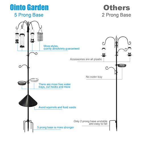 6 Hook Bird Feeding Station with Squirrel Baffle