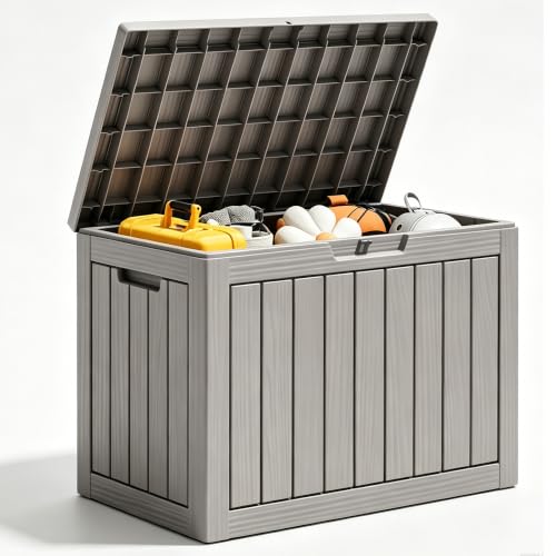 50 Gallon Outdoor Storage Box (Grey / 50 Gallon)