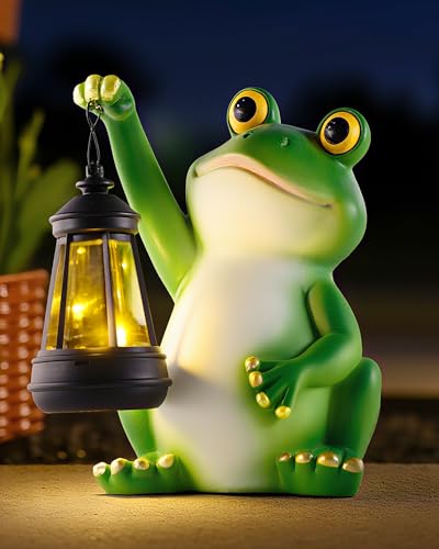 Solar Frog Garden Statue Light (Frog)