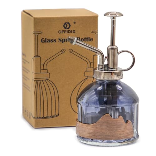 Plant Mister Spray Bottle Vintage Glass Fine Mist Spritzer 6.7OZ (D-Distant Hill)