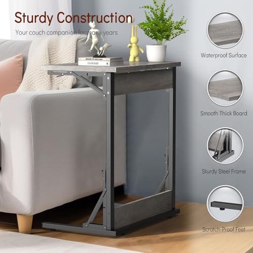 24" TV Tray Table Set of 4 (Ivory White / 4PK)
