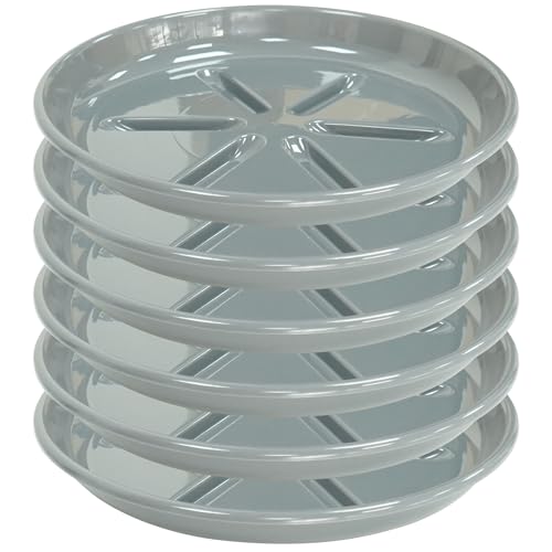 6 Pack of Plant Saucer 8 inch (8in*6 / Gray)