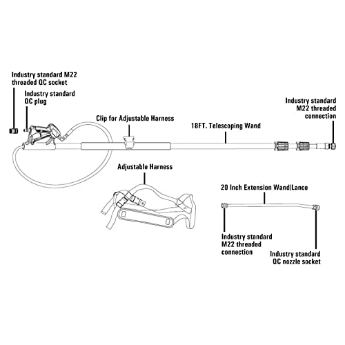 4000PSI Telescoping Pressure Washer Extension Wand (Telescoping Wand)