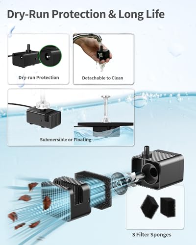 12W Solar Fountain Pump with 4200mAh Battery Backup (12W Fountain with LED Light)