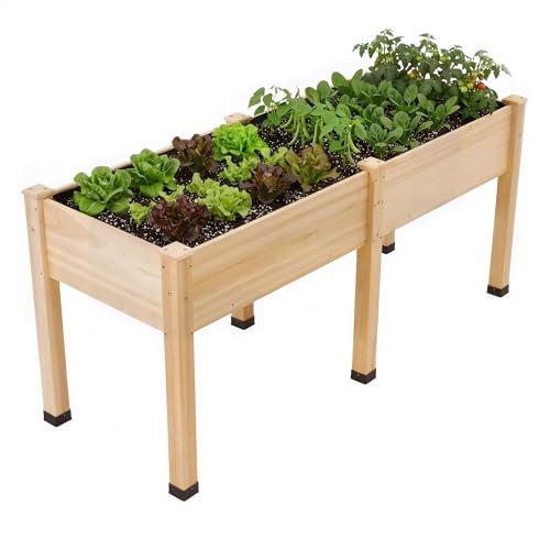 72"x24"x30" Raised Garden Bed with Legs (Wood / 72×24×30 In -Regular)