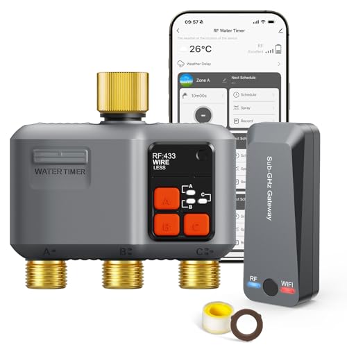 WiFi Sprinkler Timer 3 Zone (3 Zone Brass Inlet & Outlet)