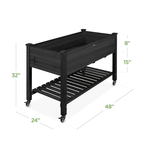 Raised Garden Bed 48x24x32 (Black / 48x24x32in)
