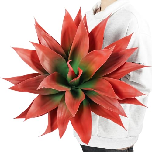 Fall Fake Agave Artificial Plant (Red / 28 Inches)