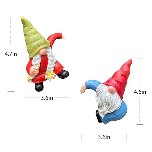 Climbing Gnome Figurines Flower Pot Hugger (Retro)