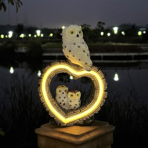 Solar Garden Lights (White Owl)