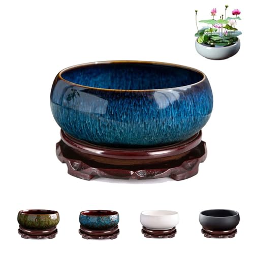 Lotus Bowl Planter (Sky Blue)