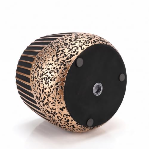 2‑Pack 6 Inch Succulent Planter Pots with Drainage Holes (Black Gold)
