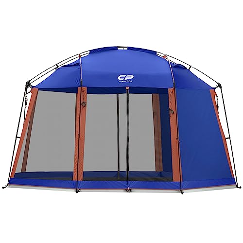 Screen House Tent 13 x 13 Ft Screened Mesh Net Wall Canopy (Blue-2 / 13'x13')