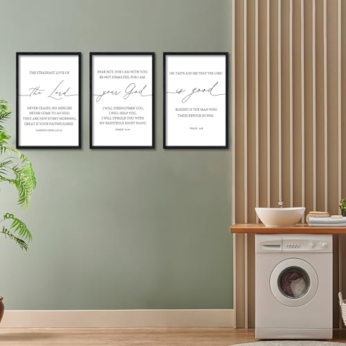 Bible Verses Wall Decor The Lord Your God Is Good 16"X11" Black (16"L x 11"W / The Lord Your God Is Good (Black))