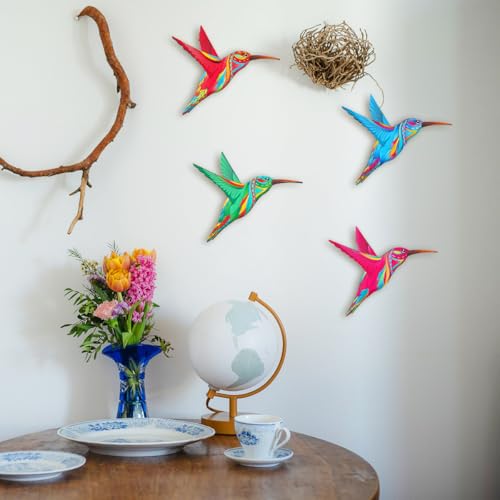 Metal Hummingbird Wall Art Decor Outdoor Fence Decorations (Hummingbird-D)