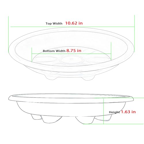2 Pack of Plant Saucer 10 inch (10in*2 / Red)