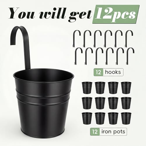 Hanging Flower Pots (Black(5in))