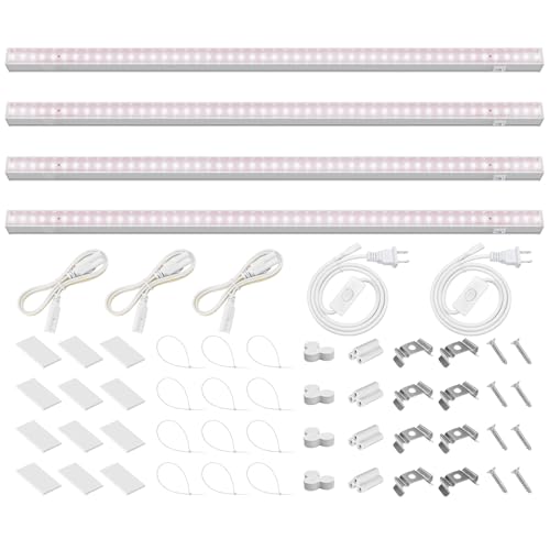 Grow Lights for Indoor Plants (Pinkish White / 2ft-white Cover)