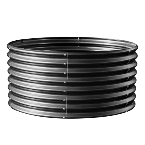 3×3×2ft Galvanized Raised Garden Bed Kit (Gray / 3×3×2ft)