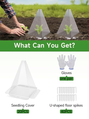 30 Pack Garden Cloches (Transparent)