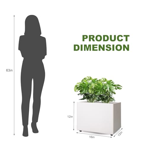 Planter Box Rectangular Block (Small-Assemble / White)