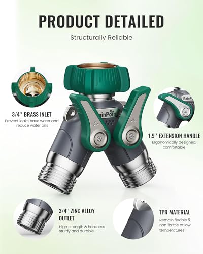 Garden Hose Splitter (Deep Green)