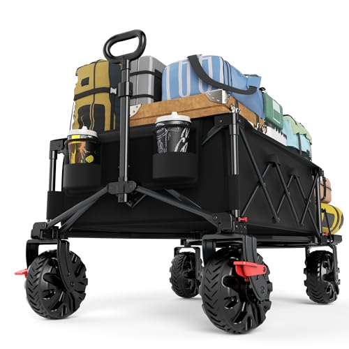 600L Beast Wagon 26" W Extra Wide All Terrain Folding w (Black / 600L)