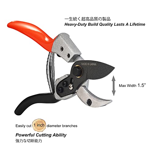 TONMA 8" Anvil Pruning Shears (Anvil Pruning Shears (Orange))