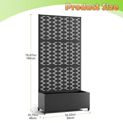 Metal Raised Garden Bed (Black-brick / 71" x 35" x 16")