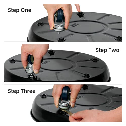 20" Heavy Duty Plant Caddy with Black Wheels (20)
