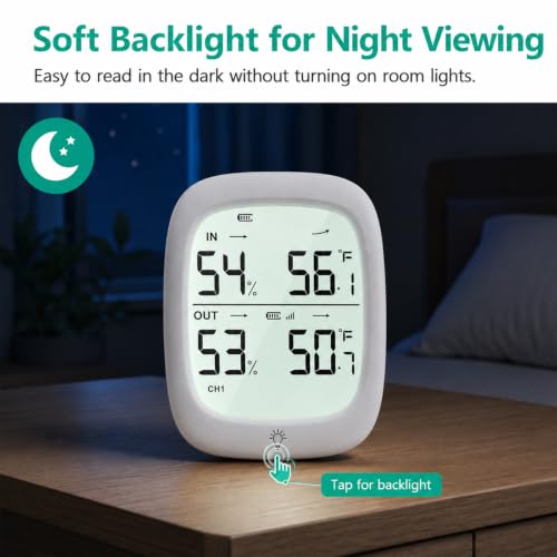 Indoor Outdoor Thermometer Wireless Hygrometer